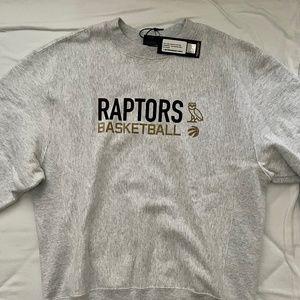 OVO X NBA Toronto Raptors Crewneck Heather Grey
